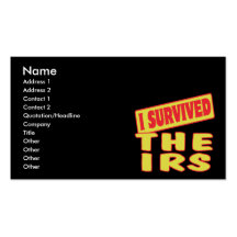 I SURVIVED THE IRS BUSINESS CARDS