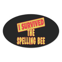I SURVIVED THE SPELLING BEE OVAL STICKERS