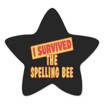 I SURVIVED THE SPELLING BEE STAR STICKER