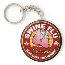I Survived The Swine Flu - H1N1 Keychains