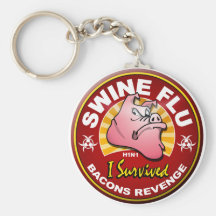 I Survived The Swine Flu - H1N1 Keychain