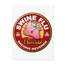 I Survived The Swine Flu - H1N1 Postcard