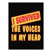 I SURVIVED THE VOICES IN MY HEAD PERSONALIZED INVITE