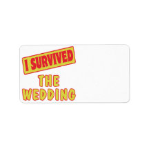 I SURVIVED THE WEDDING ADDRESS LABELS