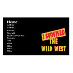 I SURVIVED THE WILD WEST BUSINESS CARDS