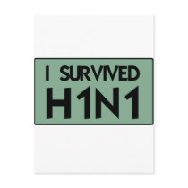 I Survived to H1N1 Postcard