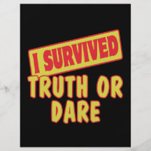 I SURVIVED TRUTH OR DARE PERSONALIZED FLYER