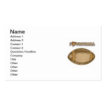 I T-shirts et cadeaux du football de coeur Cartes De Visite Personnelles