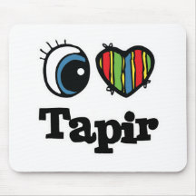 I tapir de coeur (amour) tapis de souris