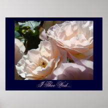 I Thee Wed art print gifts Soft Pastel Rose Flower