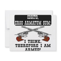 I Think Therefore I Am Armed Invite