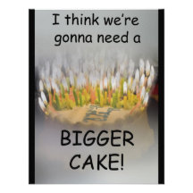 I think we're gonna need a Bigger Birthday Cake! Personalized Invitations
