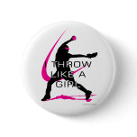 I Throw like a Girl Pink Softball buttons