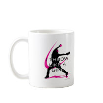 I Throw like a Girl Pink Softball Mug