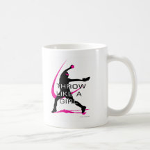 I Throw like a Girl Pink Softball Mug