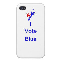 i Vote Blue iPhone 4 Lightweight & Hard Shell Case iPhone 4 Cover