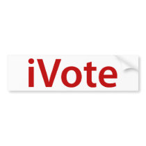 i Vote Bumper sticker