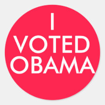 I, VOTÉ, OBAMA AUTOCOLLANT