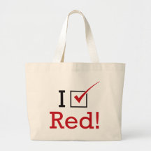 I Vote Red Tote Bags