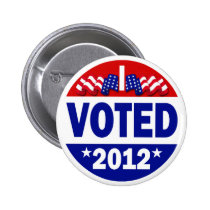 I Voted 2012 buttons