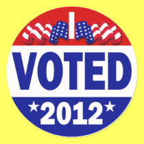 I Voted 2012 stickers