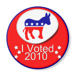 I Voted Democratic in 2010! magnets