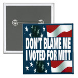 I Voted For Mitt Pin
