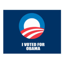I VOTED FOR OBAMA POST CARD