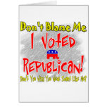 I Voted Republican Greeting Card