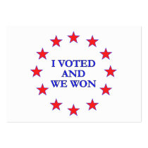 I Voted We Won Business Card Template