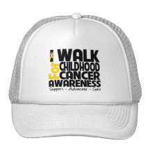 I Walk For Childhood Cancer Awareness Trucker Hat