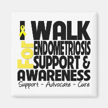 I Walk For Endometriosis Awareness Fridge Magnets