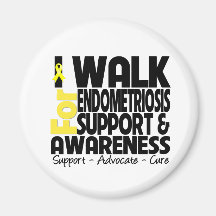 I Walk For Endometriosis Awareness Fridge Magnets