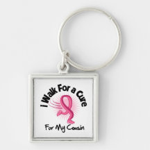 I Walk For My Cousin - Breast Cancer Key Chains