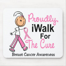 I Walk For The Cure Breast Cancer SFT Mousepads