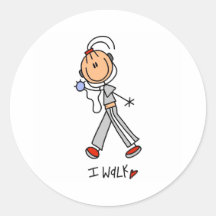 I Walk Round Stickers