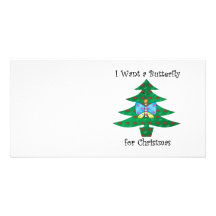 I want a butterfly for christmas photo card