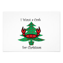 I want a crab for christmas invite