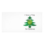 I want a frog for christmas personalized photo card