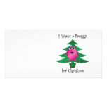 I want a froggy for Christmas Customized Photo Card