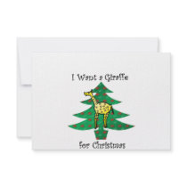 I want a giraffe for christmas