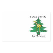 I want a giraffe for christmas