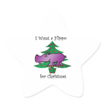 I want a hippo for christmas sticker