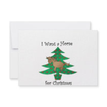 I want a horse for christmas invitation