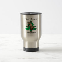 I want a kangaroo for christmas coffee mug