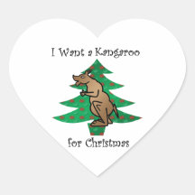 I want a kangaroo for christmas stickers