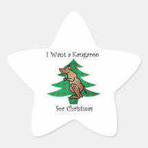 I want a kangaroo for christmas stickers