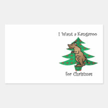 I want a kangaroo for christmas stickers