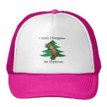 I want a kangaroo for christmas trucker hats