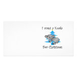 I want a Koala for Christmas Personalized Photo Card
